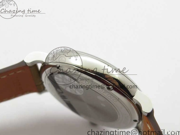 MIROTIME 0515 Durable Portofino 37mm SS V7F 1:1 Best Edition White Dial on Light Brown Leather Strap A 7092